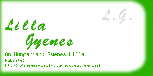 lilla gyenes business card